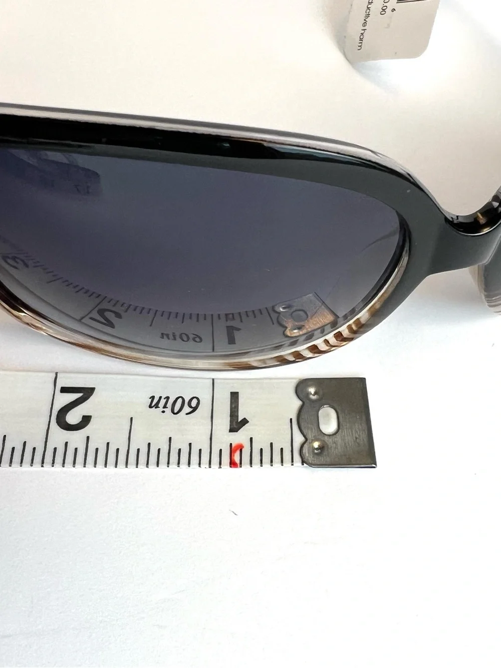 Tahari Sunglasses Two Tone Black Top Brown Clear Bottom TH124 Women's New w Tag